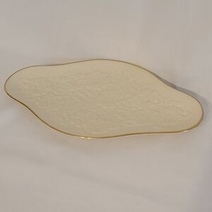 Lenox Floral Small Tray With Gold Trim